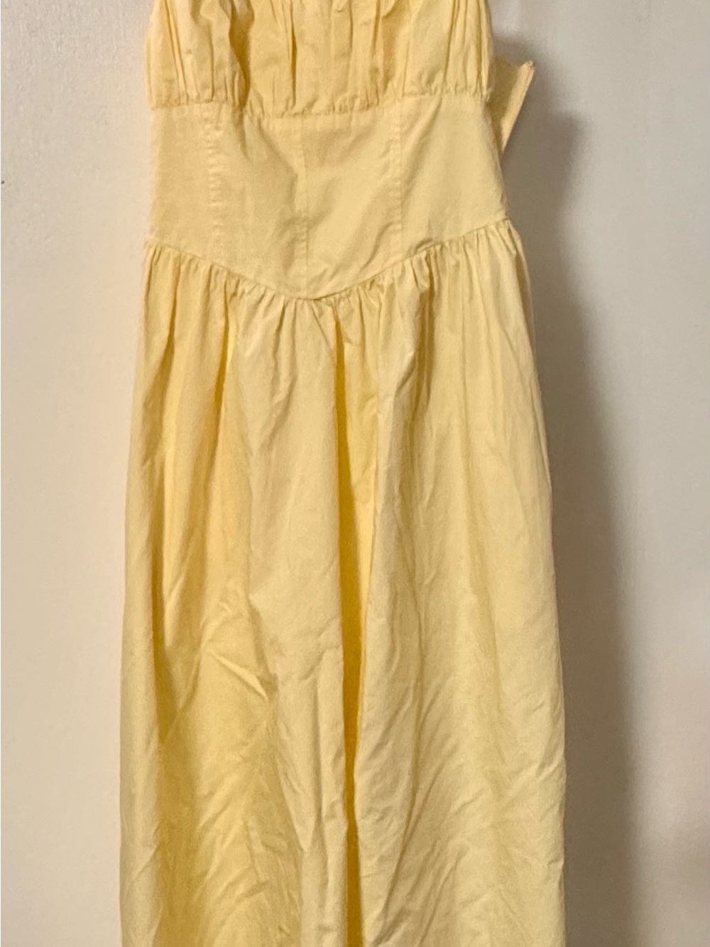 LOFT Pale Yellow Cotton Sundress
